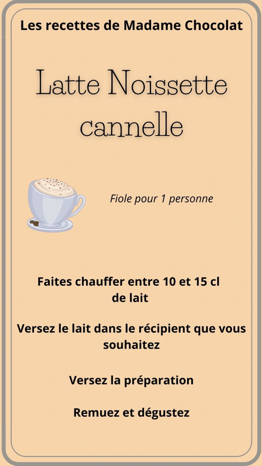 Fiole Latte Noisette / Cannelle