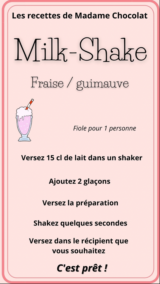 Fiole Milk Shake à la fraise et guimauve