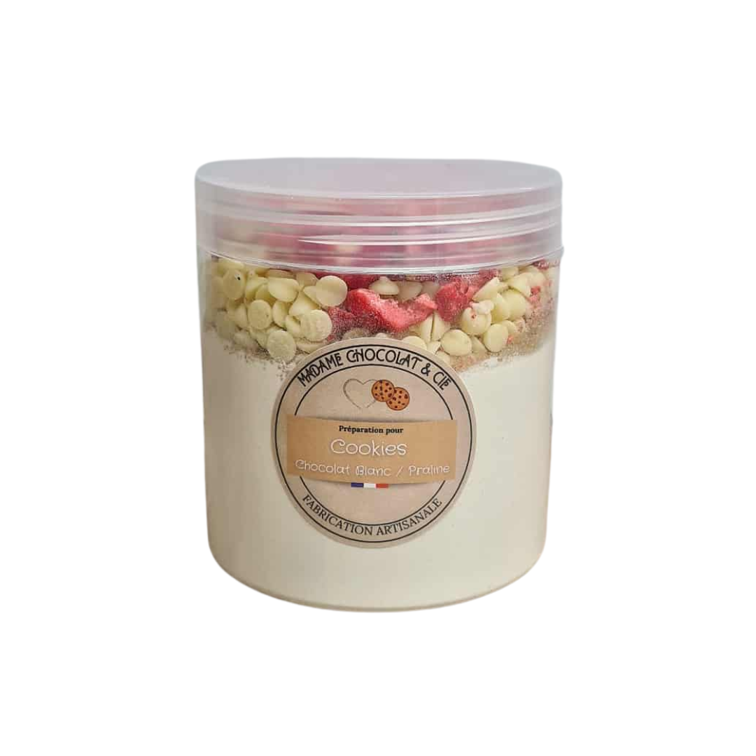 Cookie chocolat blanc / praline