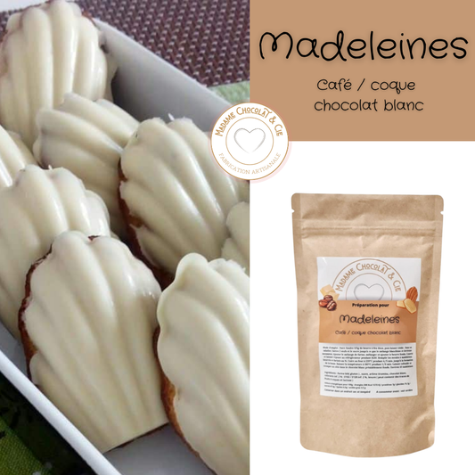 Madeleines café / choco blanc