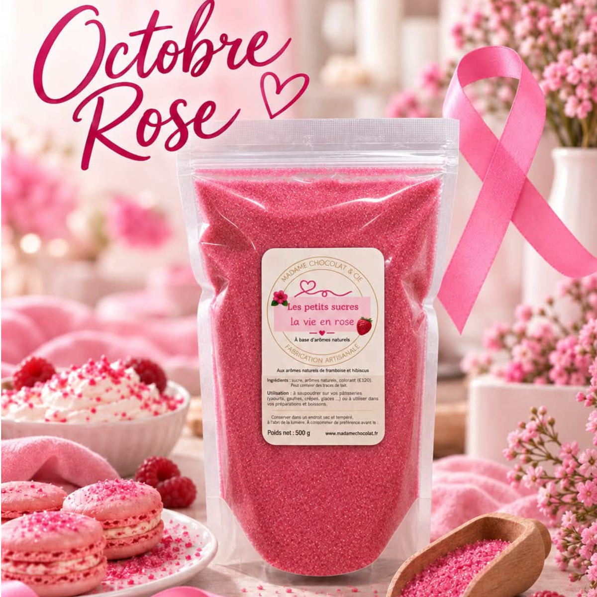 sucre aromatisé - La vie en Rose -