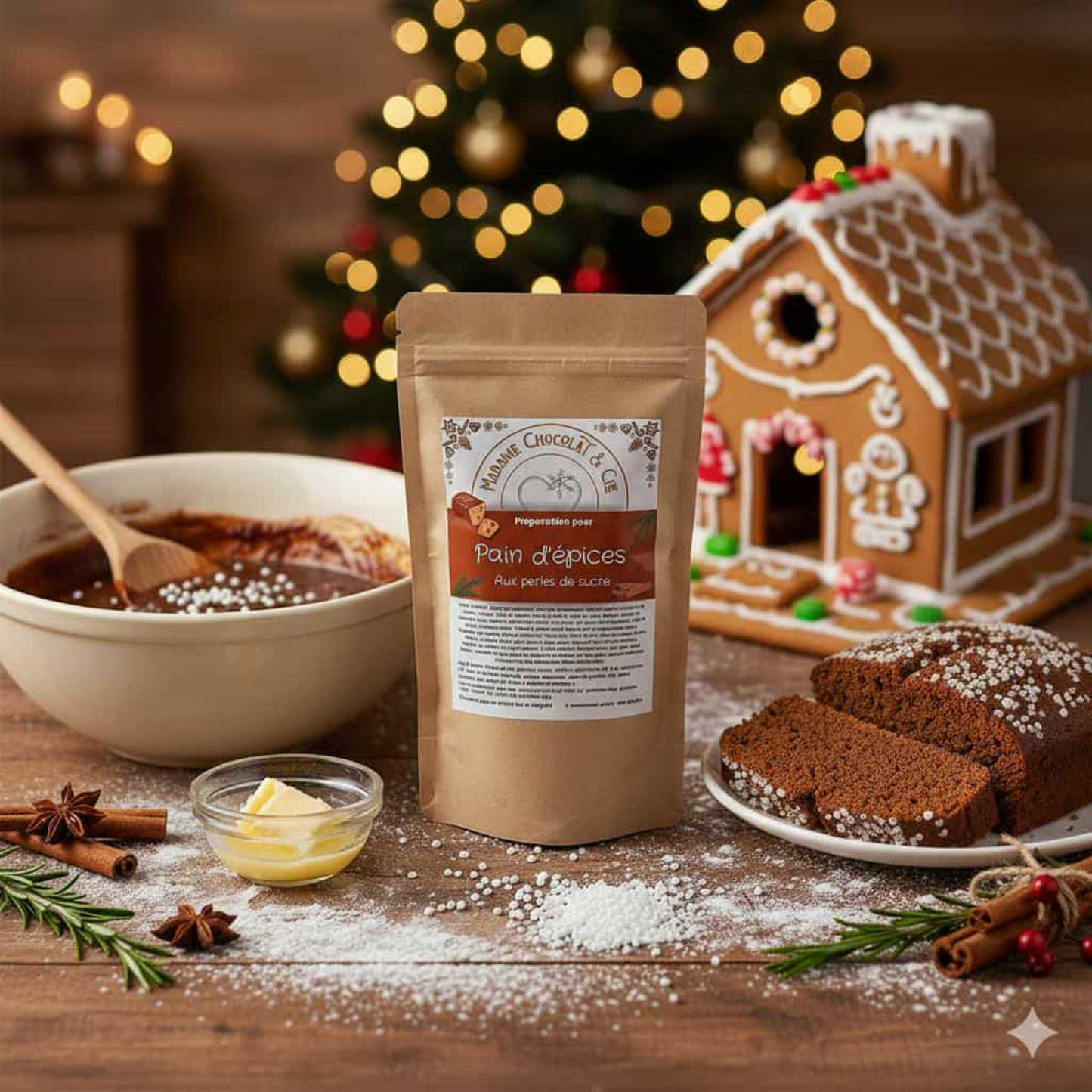 Pain d'épices au sucre perle