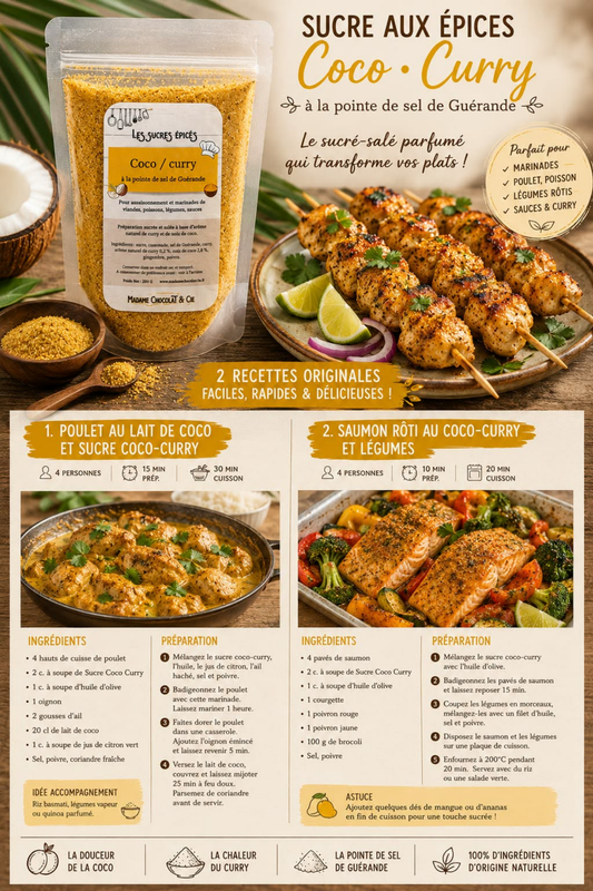 Sucre épicé coco / curry