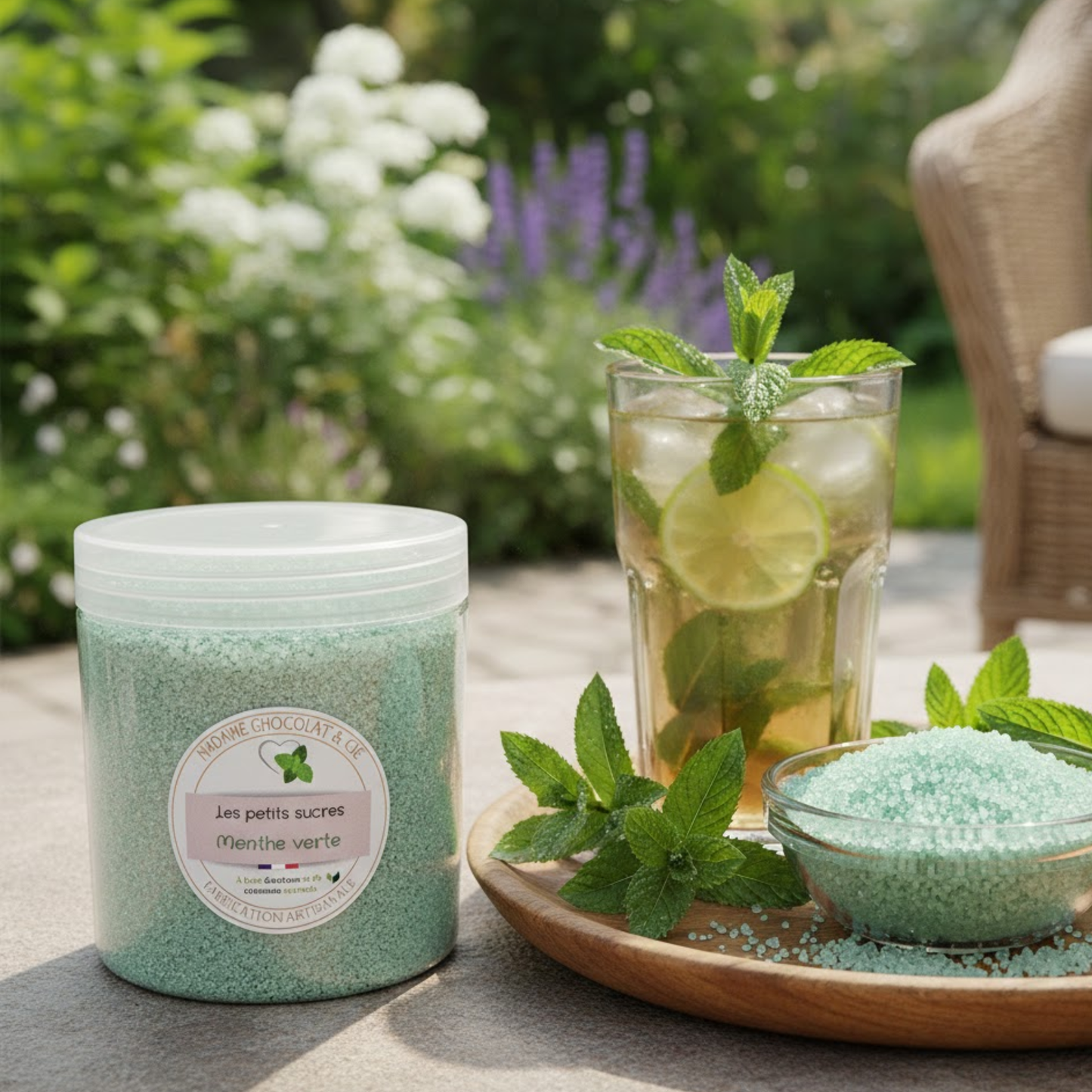 Sucre aromatisé - menthe verte -