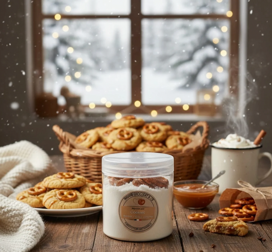 Cookies bretzels / coeur caramel
