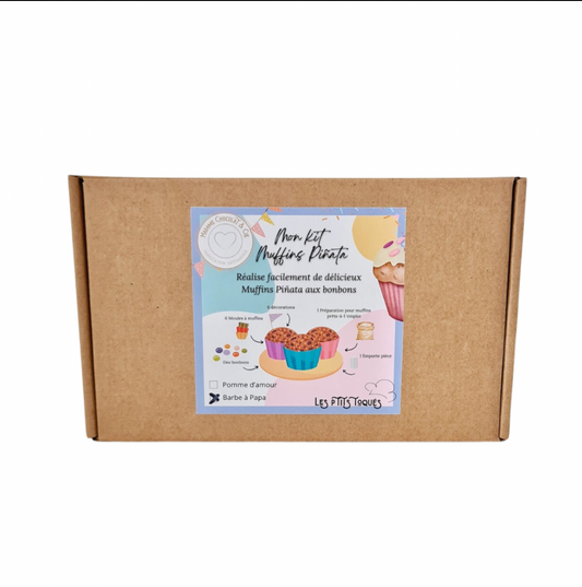 Coffret – Mon kit muffins Piñata – Barbe à papa