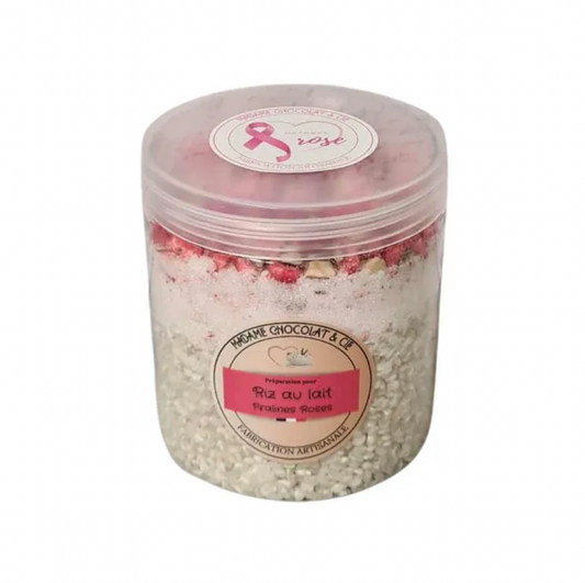 Riz au lait pralines roses Octobre Rose