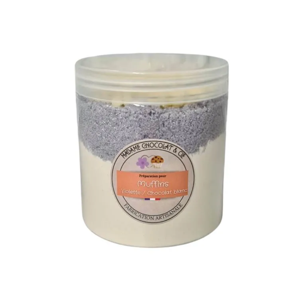 Muffins violette chocolat blanc