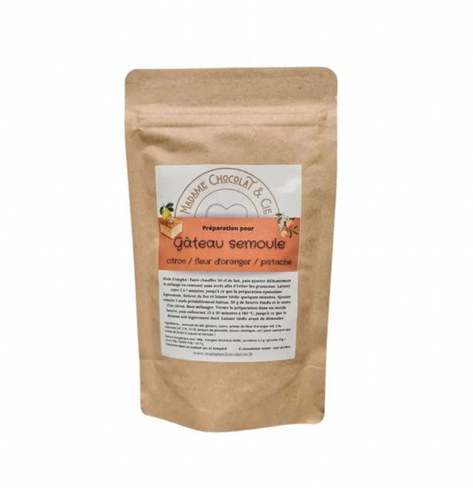 Gâteau semoule fleur d'oranger / citron / pistache