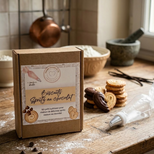Coffret Biscuits Spritz au chocolat