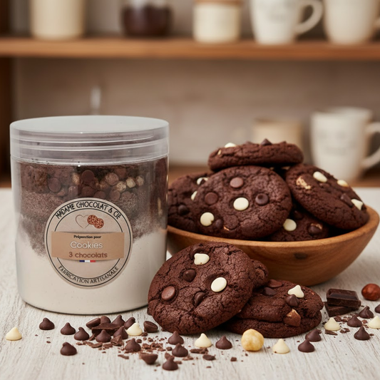 Cookies aux 3 chocolats