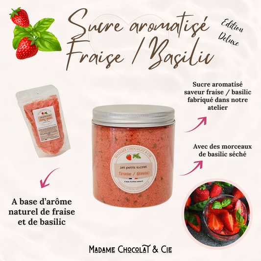 Sucre aromatisé – Fraise / Basilic – Edition Deluxe