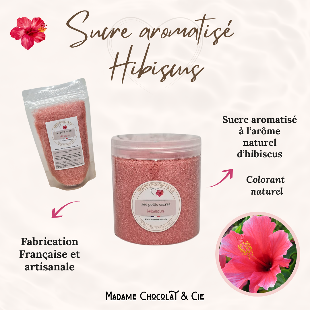 Sucre aromatisé - Hibiscus -