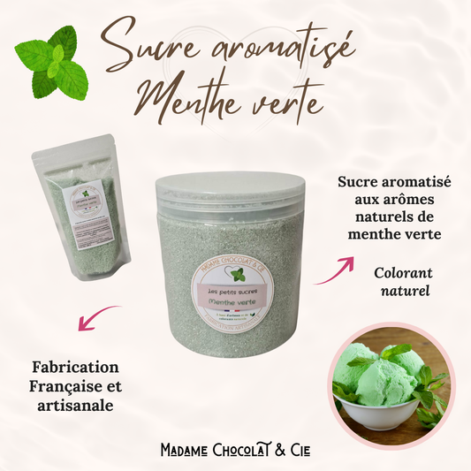 Sucre aromatisé - menthe verte -