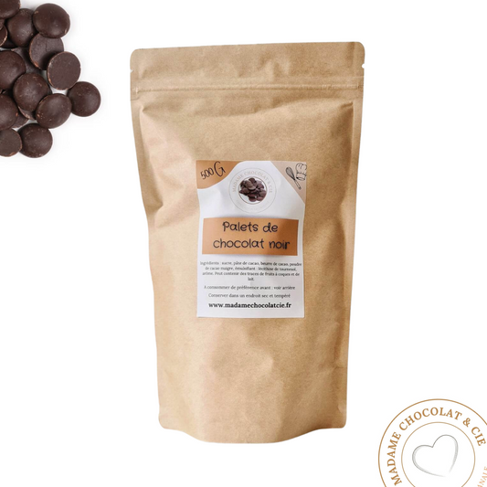 Palets de chocolat noir