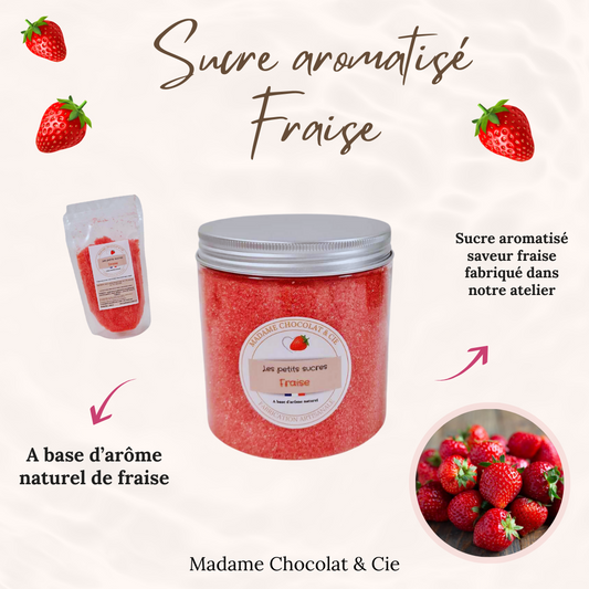 Sucre aromatisé – Fraise –