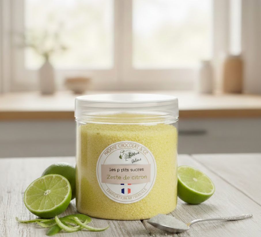 Sucre aromatisé – Zeste de citron –